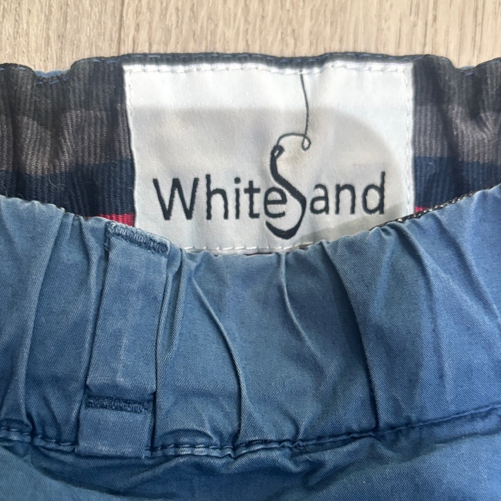 White Sand Navy Blue Casual Pants with Belt
Made in ltaly